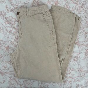 uniqlo small beige straight leg pants